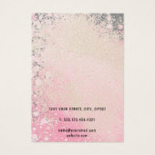 Roze Glitter Luxe Sieraden Display Kaart (Achterkant)