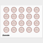 Roze Glitter Make-up Haarsalon Ronde Sticker (Vel)