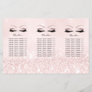 Roze Glitter Make-up Ogen Wimpers DL 3 Folder
