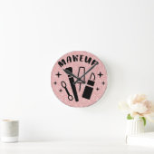 Roze Glitter Make-up Themaprintsalon Ronde Klok (Huis)