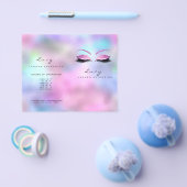 Roze Glitter Makeup Eye Lash Prijs Blauw Flyer (Enkel)