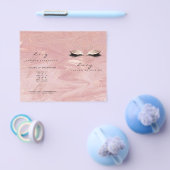 Roze Glitter Makeup Eye Lash Printerbrochure Marme Flyer (Enkel)