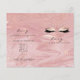Roze Glitter Makeup Eye Lash Printerbrochure Marme Flyer
