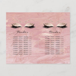 Roze Glitter Makeup Eye Lash Printerbrochure Marme Flyer