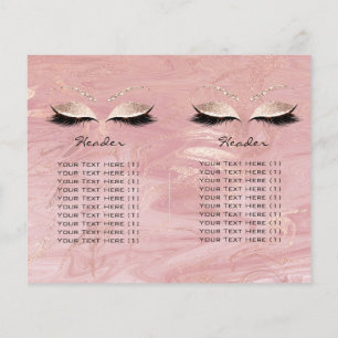 Roze Glitter Makeup Eye Lash Printerbrochure Marme Flyer