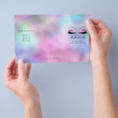 Roze Glitter Makeup Eyes Roos DL 3 bijsluiter Flyer (Hand)