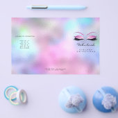 Roze Glitter Makeup Eyes Roos DL 3 bijsluiter Flyer (Enkel)