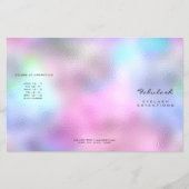 Roze Glitter Makeup Lash Holographic Blue Flyer (Voorkant)