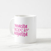 Roze Glitter Mamacita Needs Margarita Grappig Quot Koffiemok (Voorkant links)