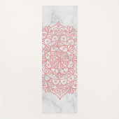 Roze Glitter Mandala op Marble Yoga Mat (Voorkant)