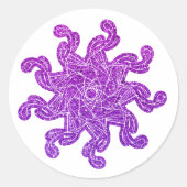 Roze Glitter Mandala Stickers (Voorkant)