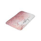 Roze Glitter Marmer Badmat (Gekanteld)