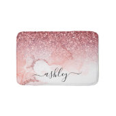 Roze Glitter Marmer Badmat (Voorkant)