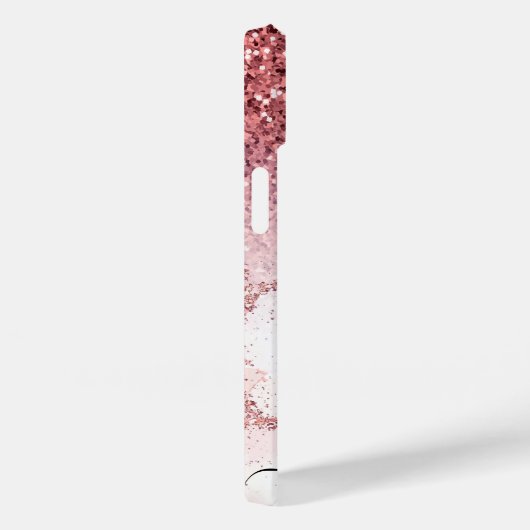Roze Glitter Marmer Case-Mate iPhone Case (Achterkant / Rechts)