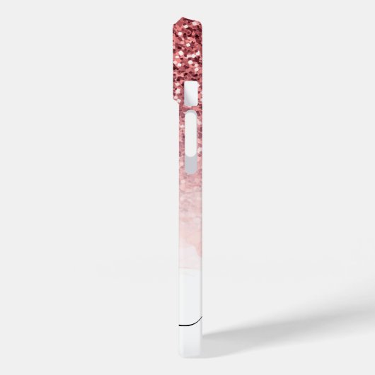 Roze Glitter Marmer Case-Mate iPhone Case (Achterkant / Links)