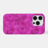 Roze Glitter Marmer Modern Abstract Elegant iPhone Hoesje (Achterkant horizontaal)