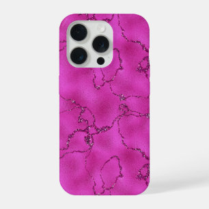 Roze Glitter Marmer Modern Abstract Elegant iPhone 15 Pro Case