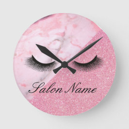 Roze, Glitter, Marmer, Stylist, Salon Ronde Klok