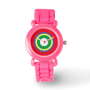 Roze Glitter Meisje Horloge