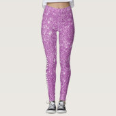 Roze Glitter Meisje Show Uw Glamours Sparkle Leggings (Voorkant)