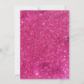 Roze glitter meisje verjaardag kaart (Achterkant)