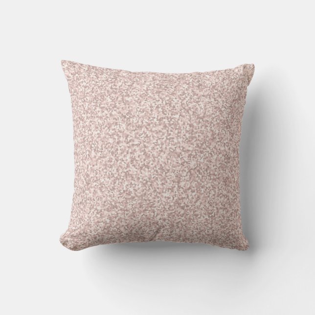 Roze Glitter Meisjesachtige Prinses Kussen (Voorkant)