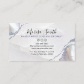 Roze Glitter met Pearl kleur achtergrond Visitekaartje (Achterkant)