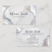 Roze Glitter met Pearl kleur achtergrond Visitekaartje (Voorkant / Achterkant)