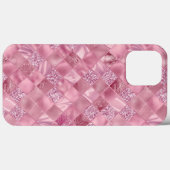  roze glitter metallic chique elegant Case-Mate iPhone case (Achterkant (horizontaal))