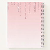 Roze Glitter Mint Green New Baby Monogram Notitieboek (Achterkant)