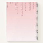 Roze Glitter Mintgroene Nieuwe Baby Moeder Monogra Notitieboek (Achterkant)