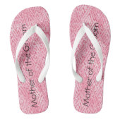 Roze Glitter-moeder van de Bride Groom Gift Teenslippers (Voetbed)