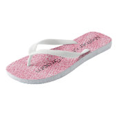 Roze Glitter Moeder van de Bruid Bruidegom Cadeau Teenslippers (Schuin)