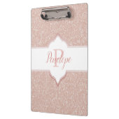 Roze Glitter Monogram Klembord (Links)