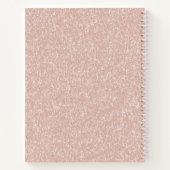 Roze Glitter Monogram Notitieboek (Achterkant)