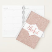Roze Glitter Monogram Planner (Display)