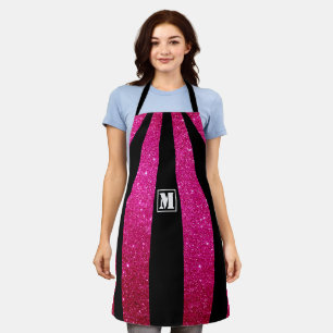 Roze Glitter Monogram Schort - Gepersonaliseerd Ca