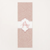 Roze Glitter Monogram Yogamat (Voorkant)