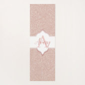 Roze Glitter Monogram Yogamat (Achterkant)