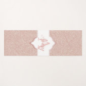 Roze Glitter Monogram Yogamat (Voorkant (horizontaal))