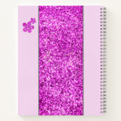 Roze Glitter Monogramme Schoolagenda Notitieboek (Achterkant)