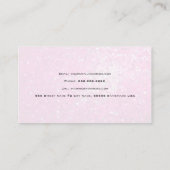 Roze Glitter Mooie Kaart Monogram Visitekaartje (Achterkant)