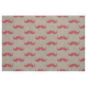 Roze Glitter Mustache Stof (Fat Quarter)