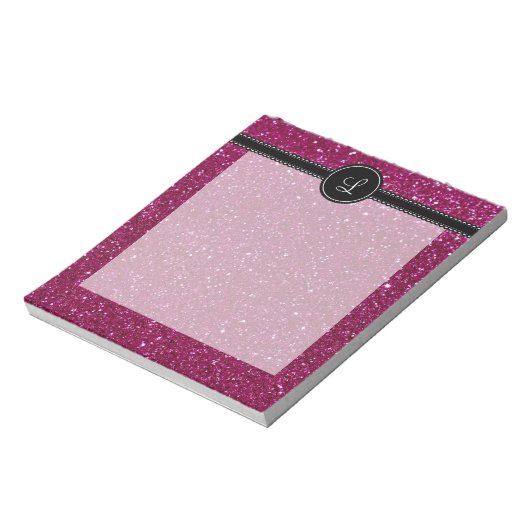 Roze glitter notitieblok (Linkerzijde)