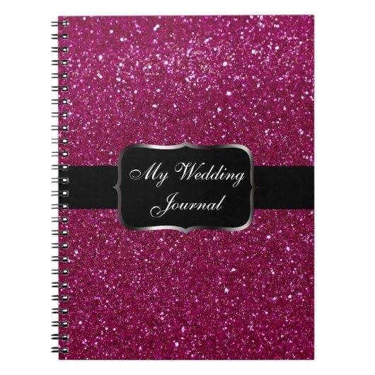Roze glitter notitieboek (Voorkant)