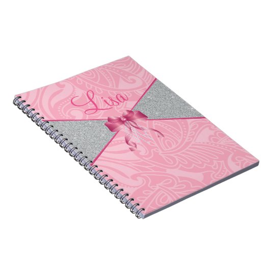 Roze glitter notitieboek (Rechterzijde)