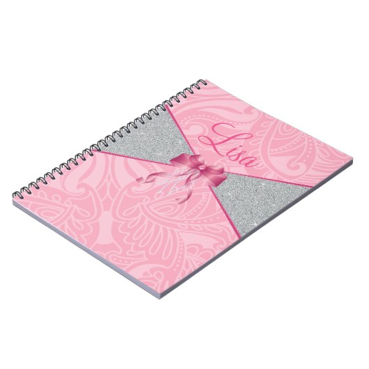 Roze glitter notitieboek (Linkerzijde)