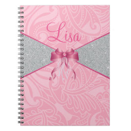 Roze glitter notitieboek