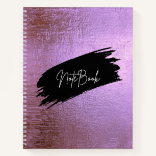 Roze Glitter Notitieboek - Rose Goud Aesthetic Spi
