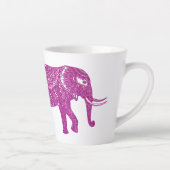 Roze glitter olifant latte mok (Rechts)
